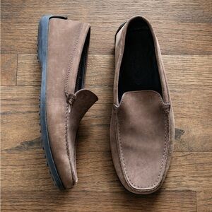 Tod’s brown leather driving shoes pebble rubber sole men’s size 8